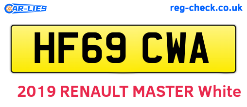 HF69CWA are the vehicle registration plates.