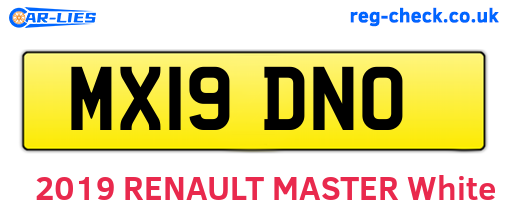 MX19DNO are the vehicle registration plates.