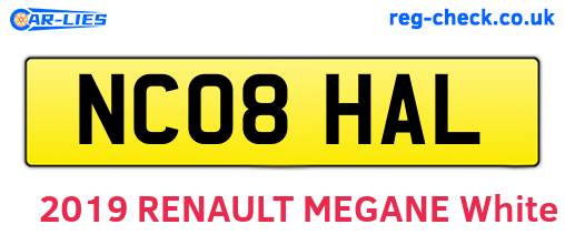 NC08HAL are the vehicle registration plates.
