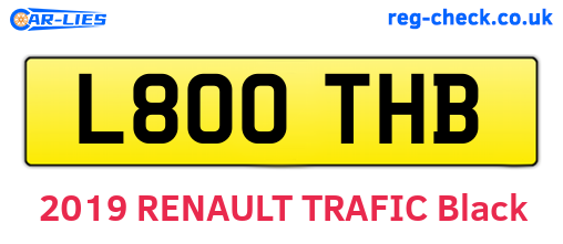 L800THB are the vehicle registration plates.