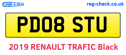 PD08STU are the vehicle registration plates.