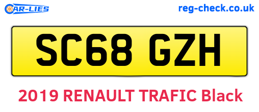 SC68GZH are the vehicle registration plates.