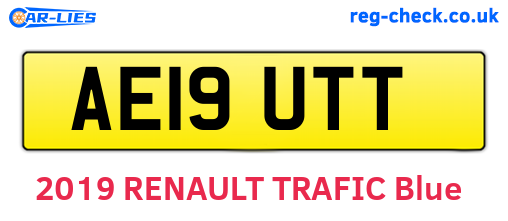 AE19UTT are the vehicle registration plates.