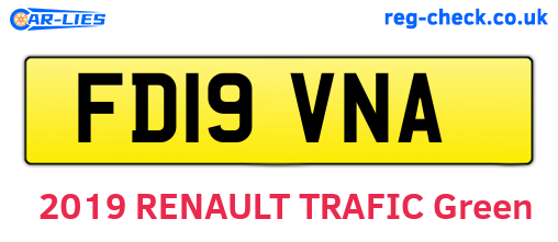 FD19VNA are the vehicle registration plates.