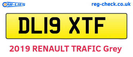 DL19XTF are the vehicle registration plates.