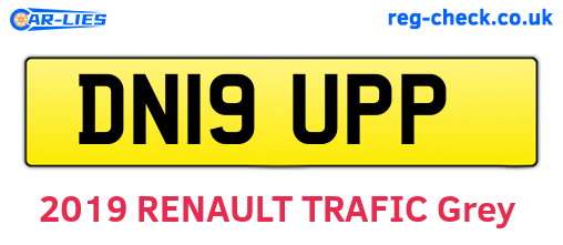 DN19UPP are the vehicle registration plates.