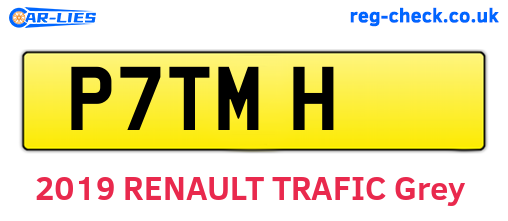 P7TMH are the vehicle registration plates.