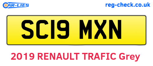 SC19MXN are the vehicle registration plates.