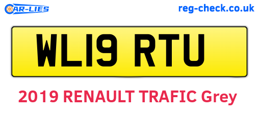 WL19RTU are the vehicle registration plates.