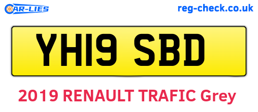 YH19SBD are the vehicle registration plates.
