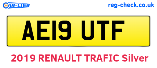 AE19UTF are the vehicle registration plates.