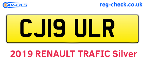 CJ19ULR are the vehicle registration plates.