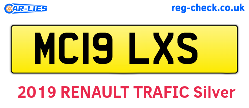 MC19LXS are the vehicle registration plates.