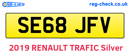 SE68JFV are the vehicle registration plates.