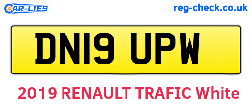 DN19UPW are the vehicle registration plates.