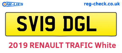 SV19DGL are the vehicle registration plates.