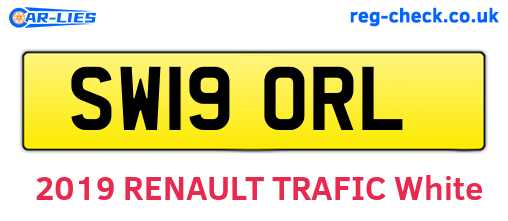 SW19ORL are the vehicle registration plates.