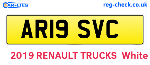AR19SVC are the vehicle registration plates.