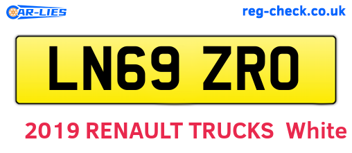 LN69ZRO are the vehicle registration plates.