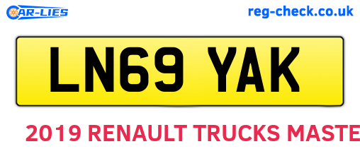 LN69YAK are the vehicle registration plates.