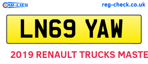 LN69YAW are the vehicle registration plates.
