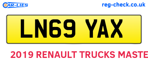 LN69YAX are the vehicle registration plates.
