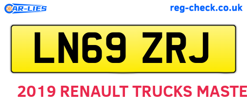 LN69ZRJ are the vehicle registration plates.