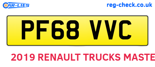 PF68VVC are the vehicle registration plates.