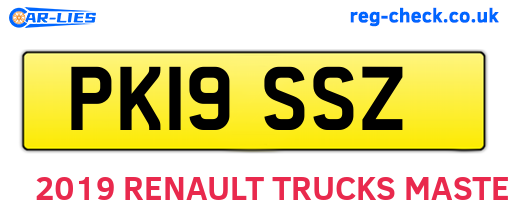 PK19SSZ are the vehicle registration plates.