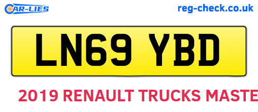 LN69YBD are the vehicle registration plates.