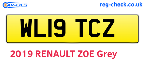 WL19TCZ are the vehicle registration plates.