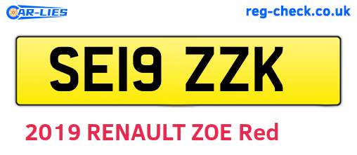 SE19ZZK are the vehicle registration plates.