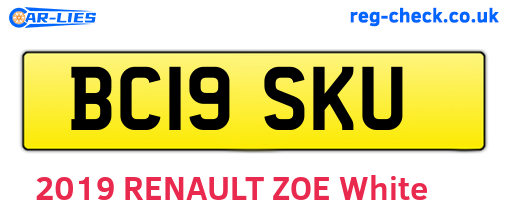 BC19SKU are the vehicle registration plates.