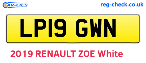 LP19GWN are the vehicle registration plates.