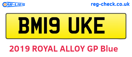 BM19UKE are the vehicle registration plates.