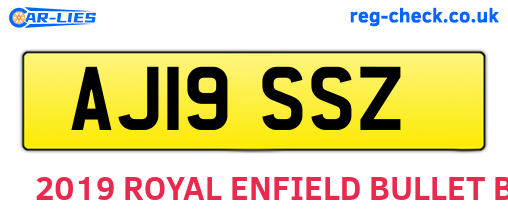 AJ19SSZ are the vehicle registration plates.