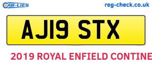 AJ19STX are the vehicle registration plates.