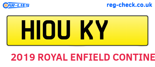 H10UKY are the vehicle registration plates.