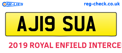 AJ19SUA are the vehicle registration plates.