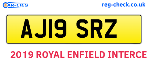 AJ19SRZ are the vehicle registration plates.