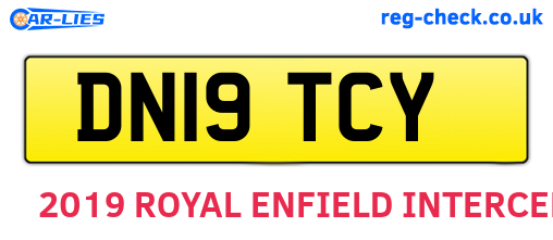 DN19TCY are the vehicle registration plates.