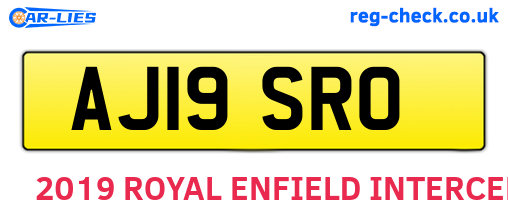 AJ19SRO are the vehicle registration plates.