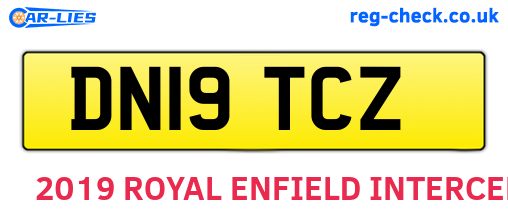 DN19TCZ are the vehicle registration plates.