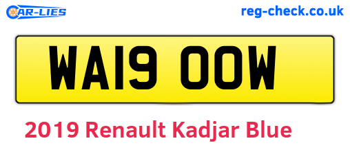 Blue 2019 Renault Kadjar (WA19OOW)