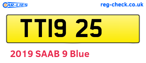 TT1925 are the vehicle registration plates.
