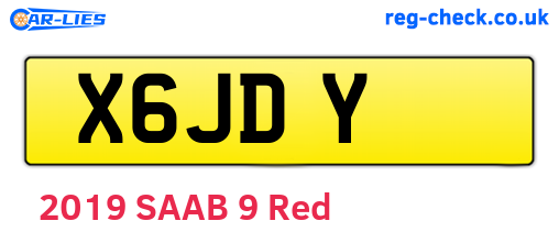 X6JDY are the vehicle registration plates.