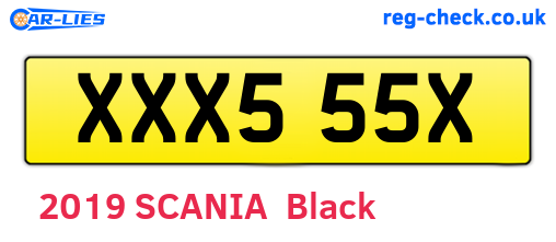 XXX555X are the vehicle registration plates.