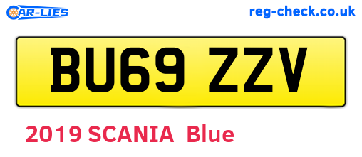 BU69ZZV are the vehicle registration plates.