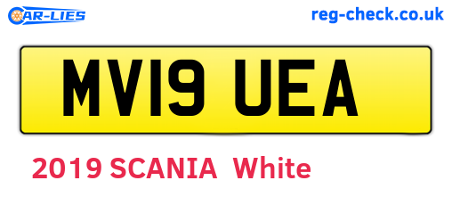 MV19UEA are the vehicle registration plates.
