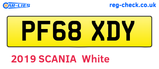 PF68XDY are the vehicle registration plates.